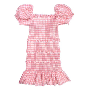 Katie J Laila Dress in Pink Gingham