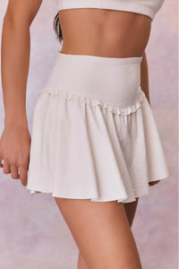 LoveShackFancy Vanina Skort in Cloud Dancer