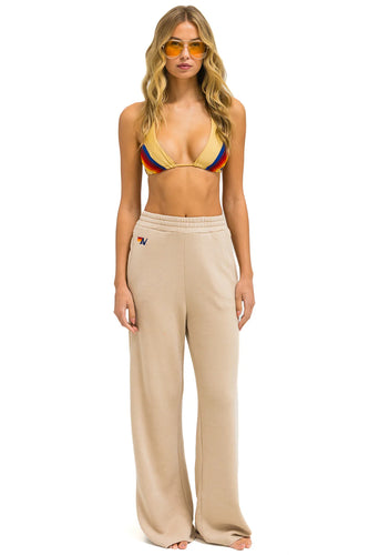 Aviator Nation Wideleg Sweatpants in Sand