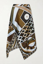 Abstract Geometric Halter Skirt Set