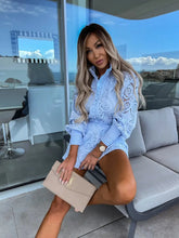 Lace Button Up Top and Short Set