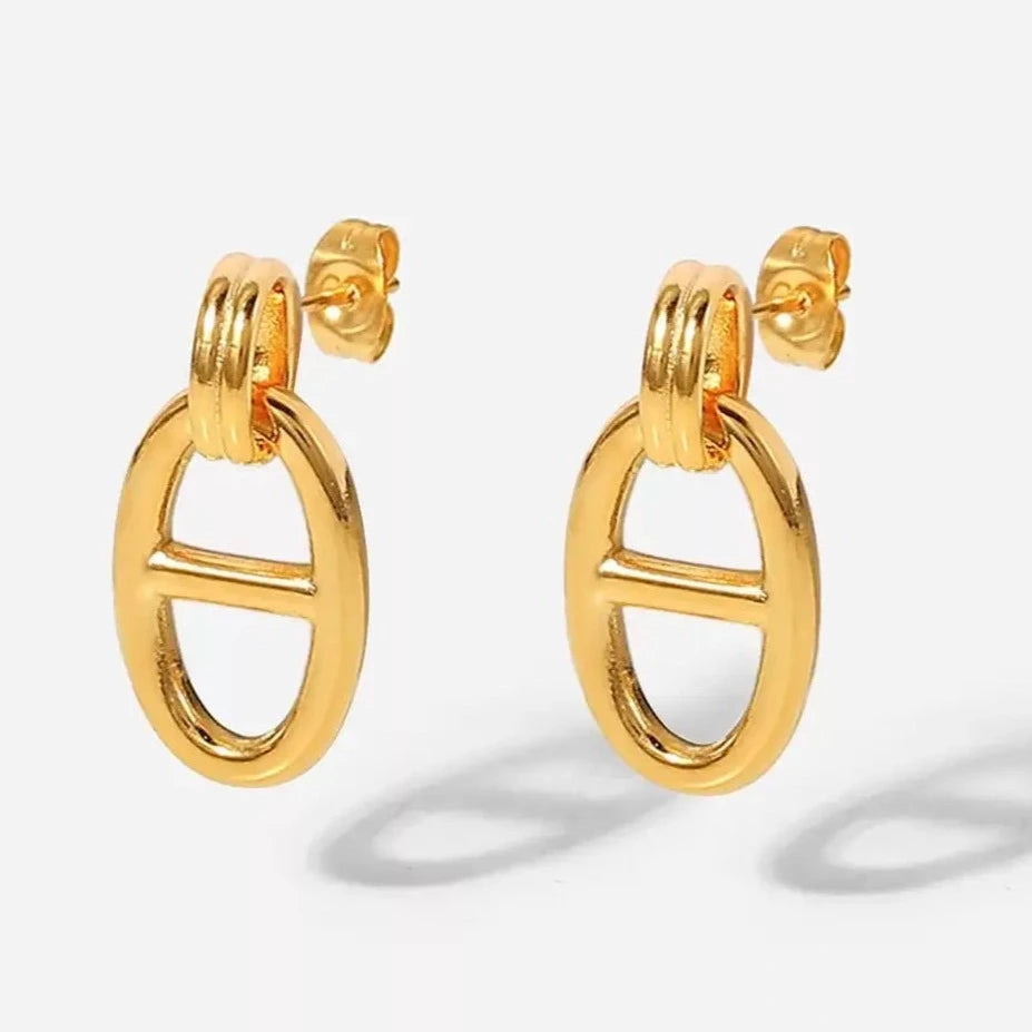 Mitylene Geo Earrings in Gold