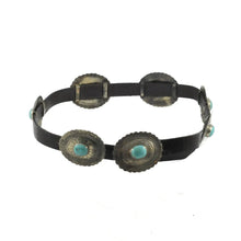 Oval Concho Belt with Turquoise