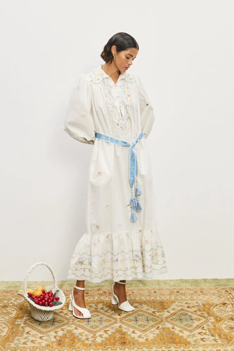 Alemais Giulia Embroidered Midi Dress