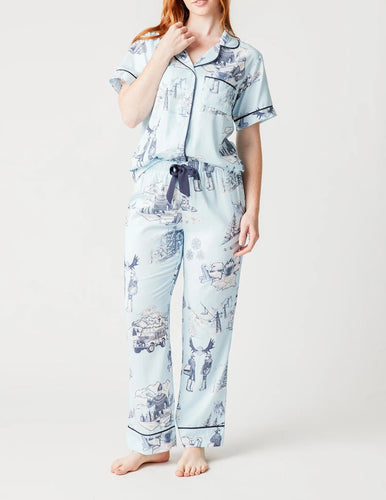 Katie Kime Apres Ski Toile Pajama Pants Set