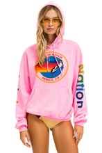 Aviator Nation Pullover Hoodie Relaxed Neon Pink