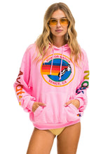 Aviator Nation Pullover Hoodie Relaxed Neon Pink