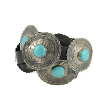Oval Concho Belt with Turquoise