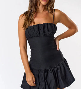 Mitylene Bubble Hem Strappy Mini Dress