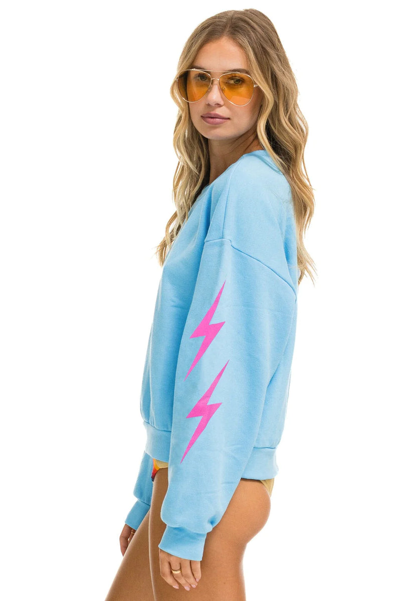 LOGO PULLOVER RELAXED HOODIE - NEON PINK - Aviator Nation