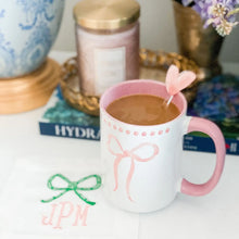 Pink French Bow Watercolor Mug