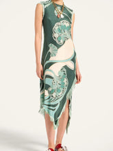 Fringe Trim Floral Dress