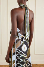 Abstract Geometric Halter Skirt Set
