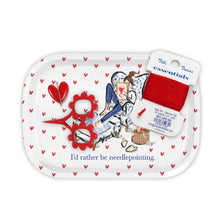 Needlepointing Catchall Tray