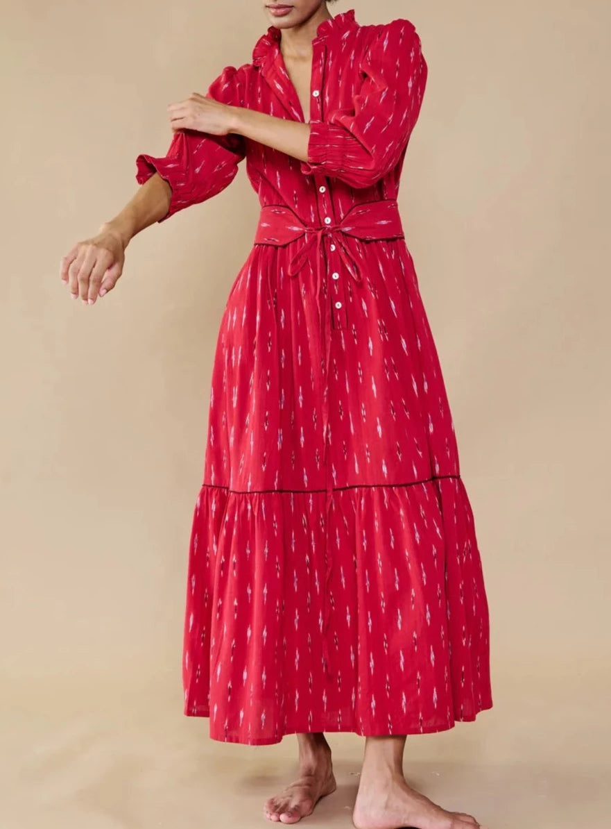 Red Ikat Dress