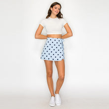 Sky Dot Side-Tie Skort
