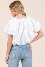 Mitylene Bubble White Crop Top