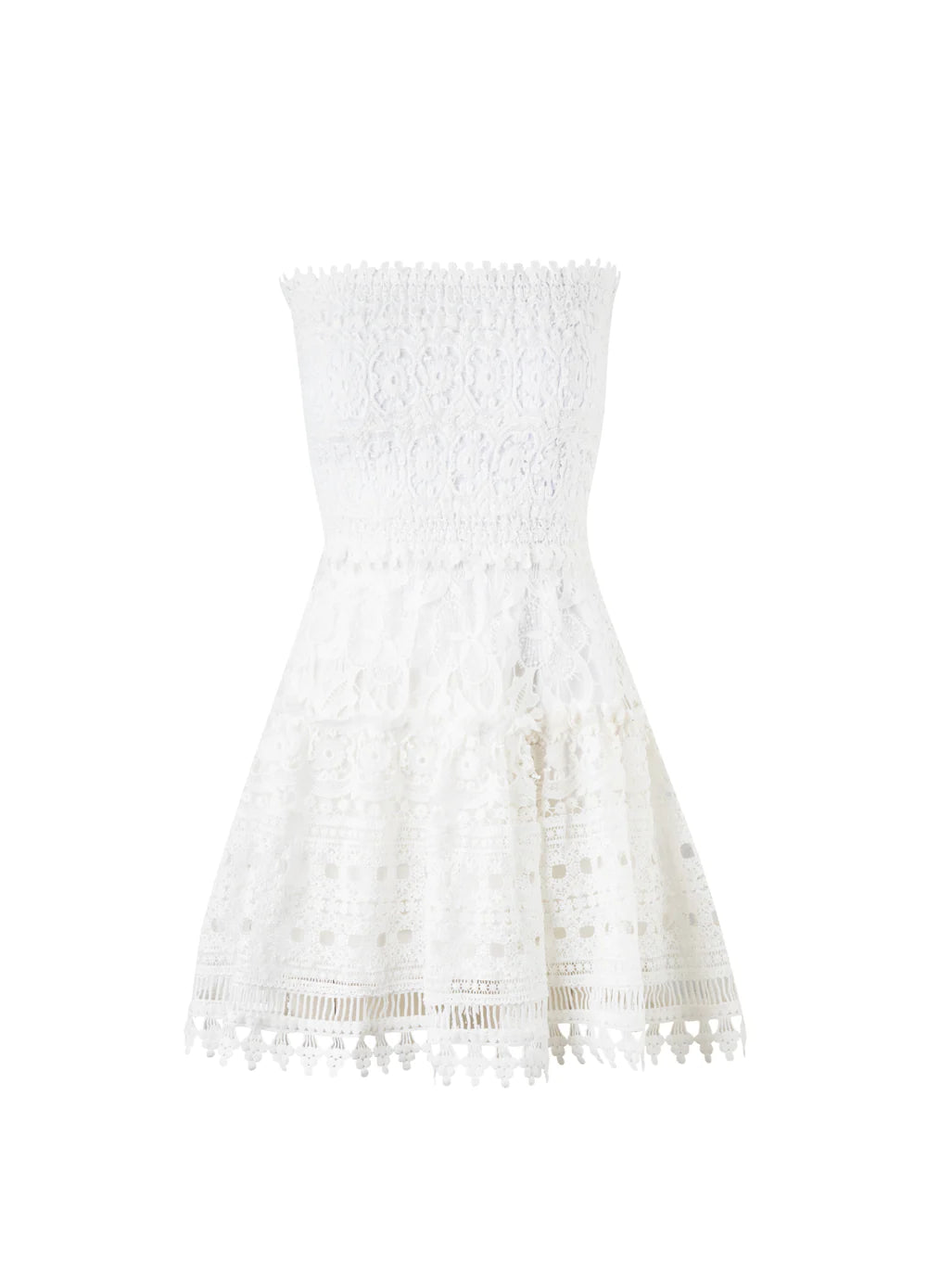 Waimari Vallarta Lace Mini Dress in White