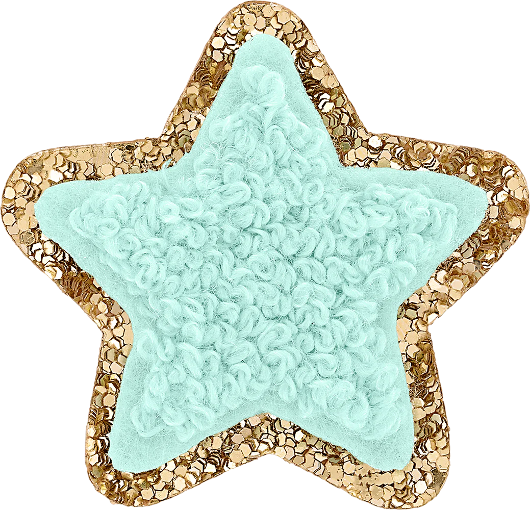 Stoney Clover Mini Glitter Varsity Star Patch in Cotton Candy