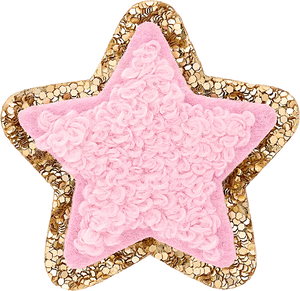 Stoney Clover Mini Glitter Varsity Star Patch in Flamingo