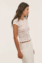 LoveShackFancy Lucas Tee Ivory