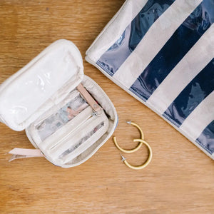 Navy Stripe Jewelry Case