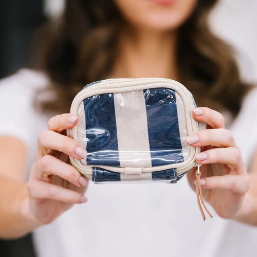 Navy Stripe Jewelry Case