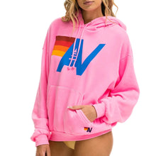 Aviator Nation Relaxed Logo Pullover Hoodie in Neon Pink