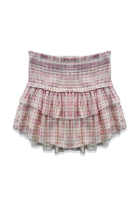 Katie J Tween Bianca Skirt in Baby Pink / Baby Blue Plaid