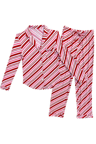 Katie J Maia Pants Lounge Set in Candy Cane