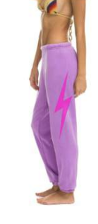 Aviator Nation Bolt Sweatpants in Neon Purple // Neon Pink