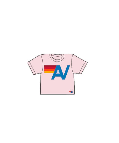 Aviator Nation Logo Boyfriend Tee in Light Pink