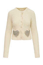 LoveShackFancy Leocadia Wool-Blend Heart Cardigan