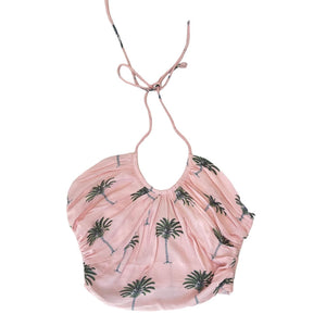 Place Nationale La Pinella Draped Halterneck Top in Palm Tree Printed EcoVero