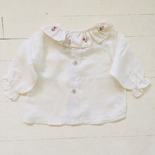 Poeme & Poesie Heirloom Blouse with Scattered Roses Collar