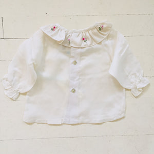 Poeme & Poesie Heirloom Blouse with Scattered Roses Collar
