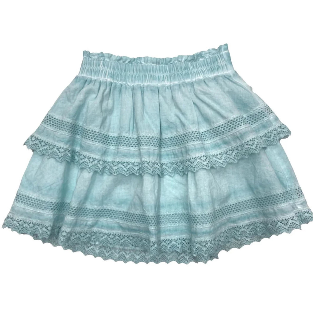 Katie J Ashley Skirt in Stone Wash Baby Blue