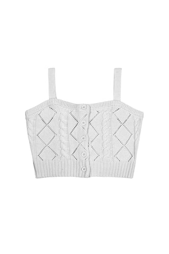 Katie J Claire Sweater Cami in White