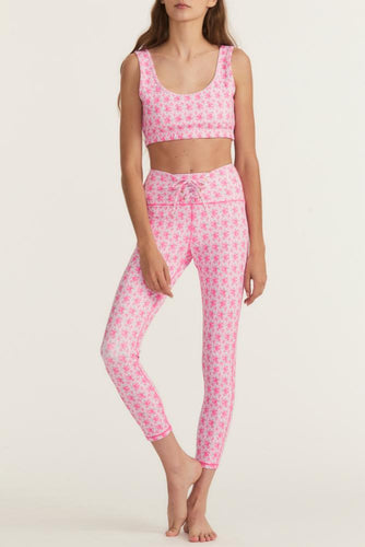 LoveShackFancy Postiana Lace Up Legging in Rose Patch