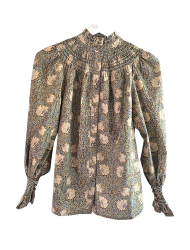 Andion Amelia Blouse in Sage Green Floral