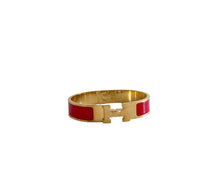 Mitylene Gold Cuff H Bracelet in Red