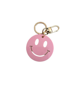 Mitylene Smiley Keychain in Pale Pink