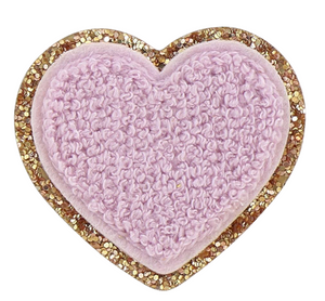 Stoney Clover Glitter Heart Patch in Lilac