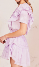 LoveShackFancy Natasha Dress in Violet Splash Hand Dye