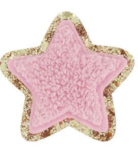 Stoney Clover Varsity Glitter Star Patch in Flamingo