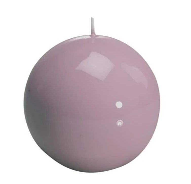 Lacquered Candle Sphere in Turtledove