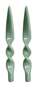 Pair of Lacquered Twist Candle Sticks