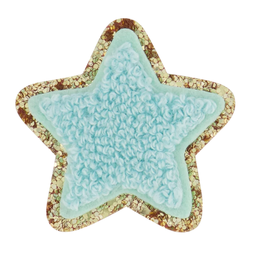 Stoney Clover Varsity Glitter Star Patch in Cotton Candy
