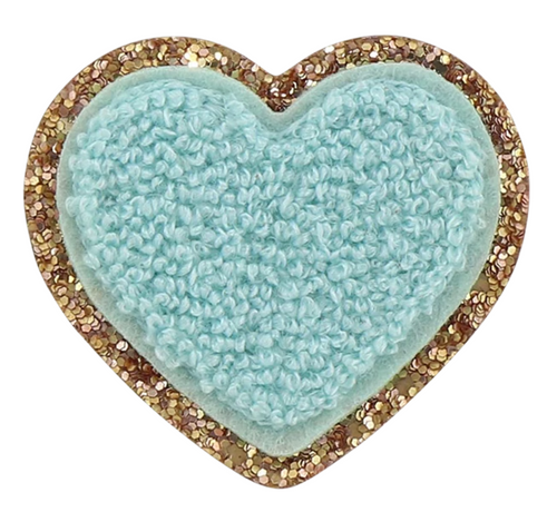 Stoney Clover Glitter Heart Patch in Cotton Candy