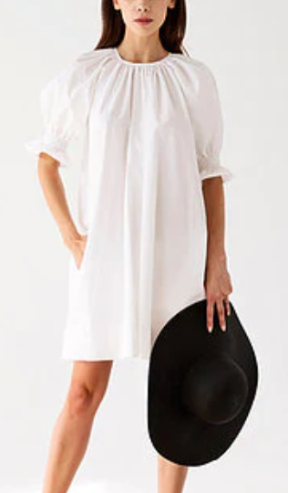Monica Nera Lisa Dress in White